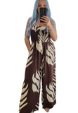 Tropical Print Wide Leg Jumpsuit- 2 Options Available