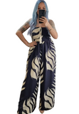 Tropical Print Wide Leg Jumpsuit- 2 Options Available