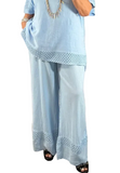 8/A/B.Crochet Trim Wide Leg Trouser-2 Options Available