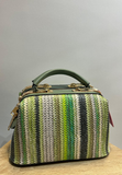 Striped Woven Dome Handbag-2 Options Available