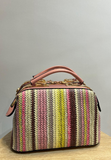 Striped Woven Dome Handbag-2 Options Available