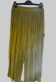 34/A/B/C.Pleated Wide Leg Trousers With Belt- 3 Options Available