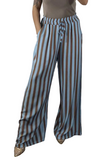 10/25.Tie Waist Wide Leg Striped Trousers-2 Options Available