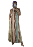 93.Striped Halter Neck Maxi Dress