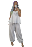Boho Layered Cami Top & Harem Pants Set- 2 Options Available