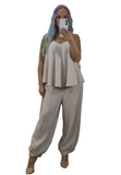 Boho Layered Cami Top & Harem Pants Set- 2 Options Available