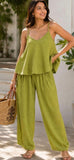 Green or Black Cotton 2 Piece