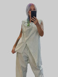 Asymmetrical sleeveless shirt